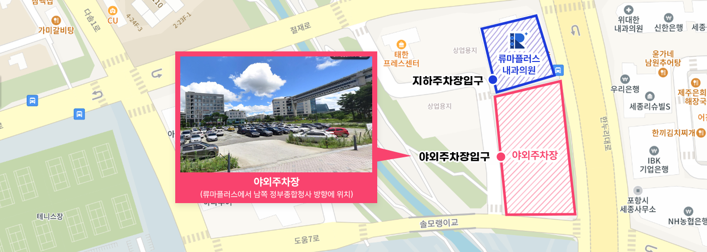 세종 류마플러스 내과 위치